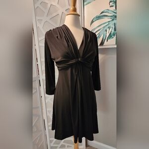 Boston Proper Black Dress with Knot Detail